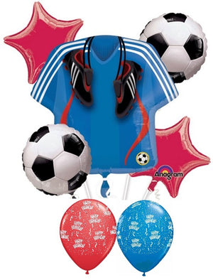 Soccer Jersey Birthday Balloon Bouquet with Helium and Weight