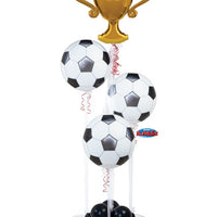 Soccer Ball Trophy Balloon Bouquet Stand Up