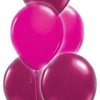 Solid Colour Balloons Bouquet of 5 with Helum and Weight