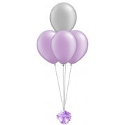 Solid Colour Stacked Balloon Bouquet 4 with Helium and Weight