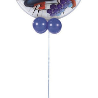 Spider Man Bubble Balloon Centerpiece with Helium Weight