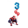 Spider Man Birthday Pick An Age Blue Number Airwalker Balloon Bouquet