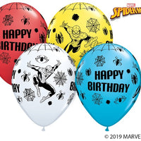11 inch Spider Man Happy Birthday Balloons with Helium and Hi Float
