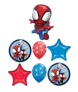 Spidey and His Amazing Friends Birthday Balloon Bouquet Helium Weight