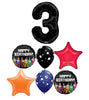 Spies in Space Birthday Black Number Pick An Age Balloons Bouquet