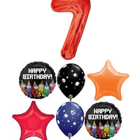 Spies in Space Birthday Red Number Pick An Age Balloons Bouquet