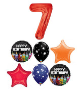 Spies in Space Birthday Red Number Pick An Age Balloons Bouquet
