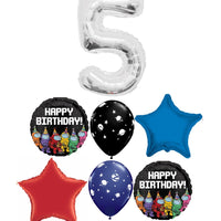 Spies in Space Birthday Silver Number Pick An Age Balloons Bouquet