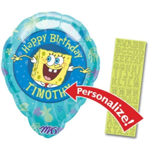 18 inch SpongeBob Personalize Birthday Balloon