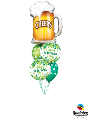 St Patricks Day Beer Cheers Balloons Bouquet