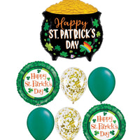 St Patricks Day Pot of Gold Balloons Bouquet