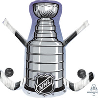 Hockey Stanley Cup Stick Puck Balloon with Helium and Weight