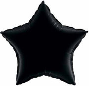 36 inch Jumbo Black Star Foil Star with Helium and Weight
