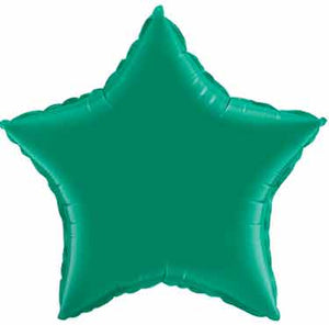18 inch Green Star Foil Balloons with Helium