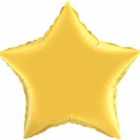 Jumbo Gold Star Shape Foil Balloon with Helium and Weight