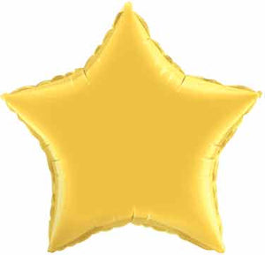 18 inch Gold Star Foil Balloons with Helium