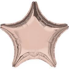18 inch Rose Gold Star Foil Balloon with Helium