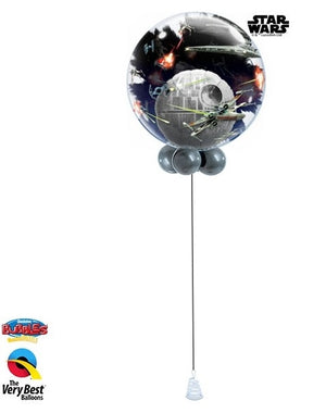 Star Wars Death Star  Bubble Balloon Centerpiece with Helium Weight