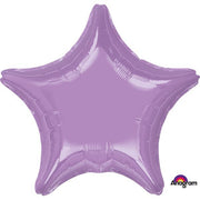 18 inch Lavender Star Foil Balloons includes Helium