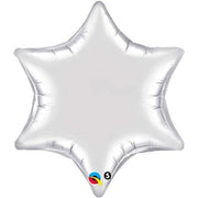 22 inch Star of David Silver Foil Balloons