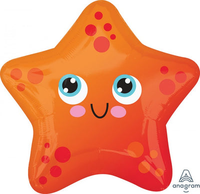 18 inch Starfish Foil Balloon with Helium