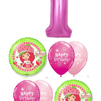 Strawberry Shortcake Pink Number Pick An Age Birthday Balloons Bouquet