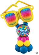 Pool Party Beach Sunglasses Good Vibes Balloon Stand Up