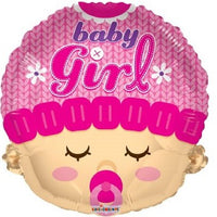 18 inch Sweet Baby Girl Foil Balloons with Helium
