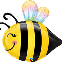 Sweet Honey Bumble Bee Birthday Balloons with Helium and Weight