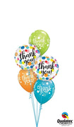 Thank You Dots Balloon Bouquet with Helium Weight