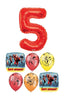 The Incredibles Red Number Pick An Age Birthday Balloons Bouquet