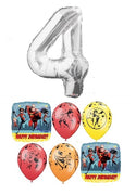 The Incredibles Silver Number Pick An Age Birthday Balloons Bouquet