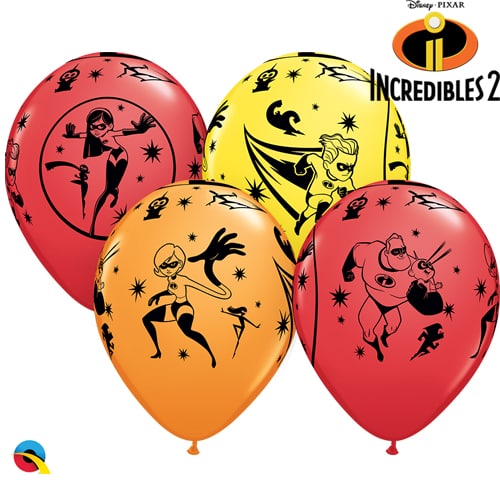 11 inch The Incredibles 2 Balloons with Helium and Hi Float
