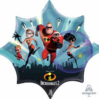 The Incredibles 2 Foil Balloon with Helium and Weight