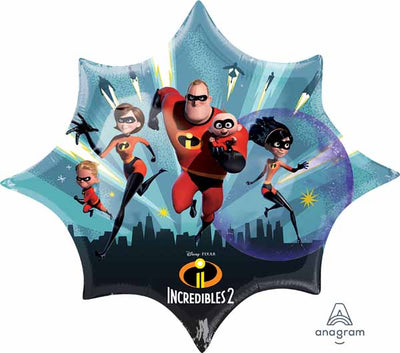 The Incredibles 2 Foil Balloon with Helium and Weight