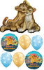 Lion King Simba Nala Birthday Balloon Bouquet with Helium and Weight