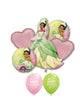 Disney Princess Tiana Birthday Balloon Bouquet with Helium and Weight