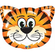 Tickle Tiger Head Foil Balloon with Helium and Weight