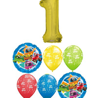 Top Wings Pick An Age Gold Number Birthday Balloons Bouquet