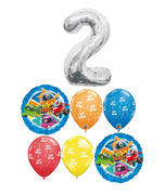 Top Wings Pick An Age Silver Number Birthday Balloons Bouquet