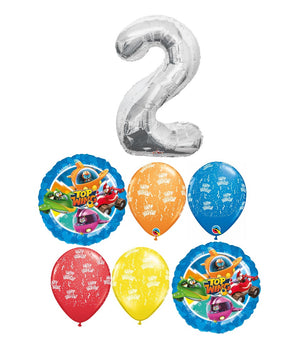 Top Wings Pick An Age Silver Number Birthday Balloons Bouquet