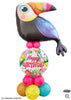 Toucan Tropical Birthday Balloon Stand Up