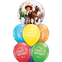 Toy Story Bubble Birthday Candles Balloon Bouquet with Helium Weight