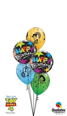 Toy Story 4 Happy Birthday Brilliant Stars Balloon Bouquet