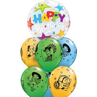 Toy Story Happy Birthday Bubble Stars Balloon Bouquet Helium Weight