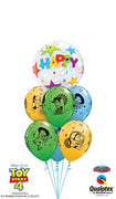 Toy Story Happy Birthday Bubble Stars Balloon Bouquet Helium Weight