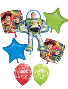 Toy Story Buzz Lightyear Happy Birthday Balloon Bouquet Helium Weight