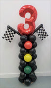 Traffic Light Racing Flag Pick An Age Red Number Balloon Column