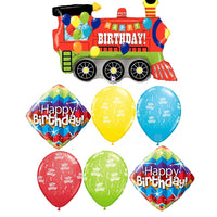 Train Birthday Balloon Bouquet wih Helium and Weight