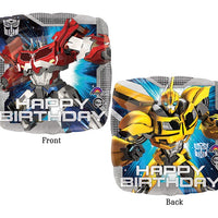18 inch Transformers Happy Birthday Foil Balloon with Helium